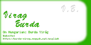 virag burda business card